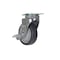 Vestil Dark Gray Swivel With Brake Thermoplastic Poly Rubber Caster 4 x 1 1/4 CST-B28-4X1TPR-SWB - alternate 2